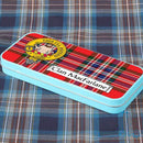 Clan Crest and Tartan Metal Stationery Tin