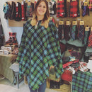 Tartan Poncho - Reiver from The Kiltmakery, showcasing its lightweight fabric and beautiful drape, perfect for adding a stylish touch to any outfit.