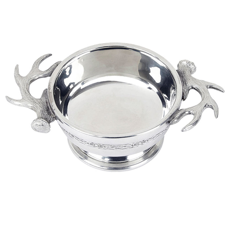 Anter 3" Polished Pewter Quaich with Decorative Celtic Band