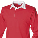 Side view of the MacDonnell Clan Crest Embroidered Rugby Shirt displaying the elastane ribbed cuffs.