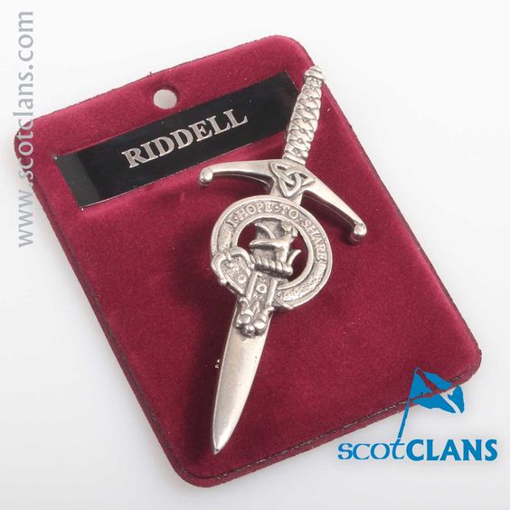 Clan Crest Pewter Kilt Pin with Riddell Crest