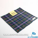 Wool Tartan Pocket Square in Robertson Hunting Modern Tartan, a stylish accessory made from 100% pure new wool, perfect for adding a formal touch to outfits.