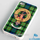 Rollo Tartan and Clan Crest iPhone Rubber Case - 4 - 7 featuring a stylish design with Rollo crest and traditional tartan pattern.