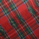 Cozy Royal Stewart Tartan Throw Rug made from 70% wool, perfect for winter warmth, 60 x 75 inches in size.
