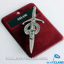 Clan Crest Pewter Kilt Pin with Shaw Crest