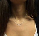 Close-up view of the Outlander Inspired Sassenach Silver Necklace highlighting the 925 Sterling Silver craftsmanship and unique Sassenach branding.