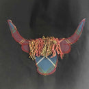 Close-up view of the Highland Cow Tote Bag in Scotland 2000 Tartan showcasing durable organic cotton material and unique design.
