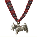 Silver Scotty Children's Necklace from The Teeny Tartan Twist range featuring a charming Scottie Dog pendant in solid sterling silver, perfect for young fashionistas.
