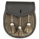 Semi Dress Sporran - Simple Button, a traditional Scottish accessory designed for kilts, showcasing quality craftsmanship and elegant style for formal events.