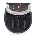 Semi Dress Sporran - Studded Targe by Margaret Morrison, featuring a decorative studded targe design perfect for enhancing Highland attire.