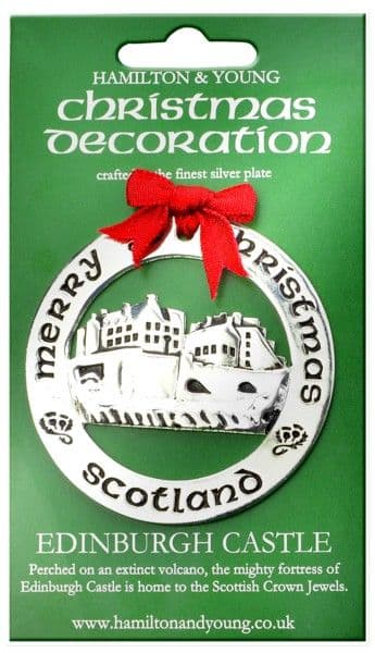Silver Plated Christmas Decoration Edinburgh Castle