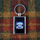 Alba Skull Keyring by GB ScotClans showcasing a unique skull design, perfect for adding style to your keychain collection.