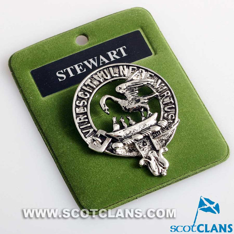 Stewart Clan Crest Badge in Pewter