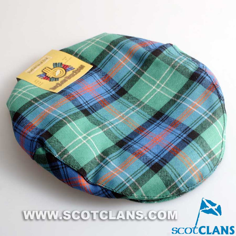 Pure Wool Golf Cap in Sutherland Old Ancient Tartan