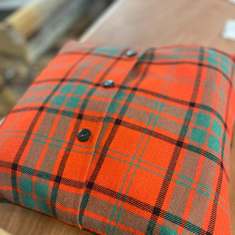 Full Tartan Cushion Cover with Clan Crest