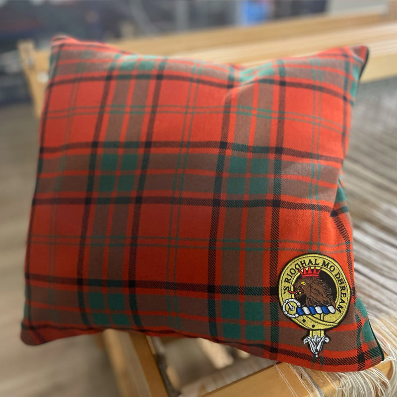 Full Tartan Cushion Cover with Clan Crest