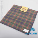 Wool Tartan Pocket Square in Taylor Tartan, featuring a stylish design perfect for formal outfits, crafted from 100% pure new wool by Ingles Buchan.