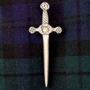 Kilt Pin - Thistle Sword showcasing its elegant design, a perfect accessory for kilt wearers celebrating Scottish tradition.
