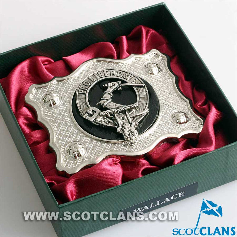 Wallace Pewter Clan Crest Buckle For Kilt Belts