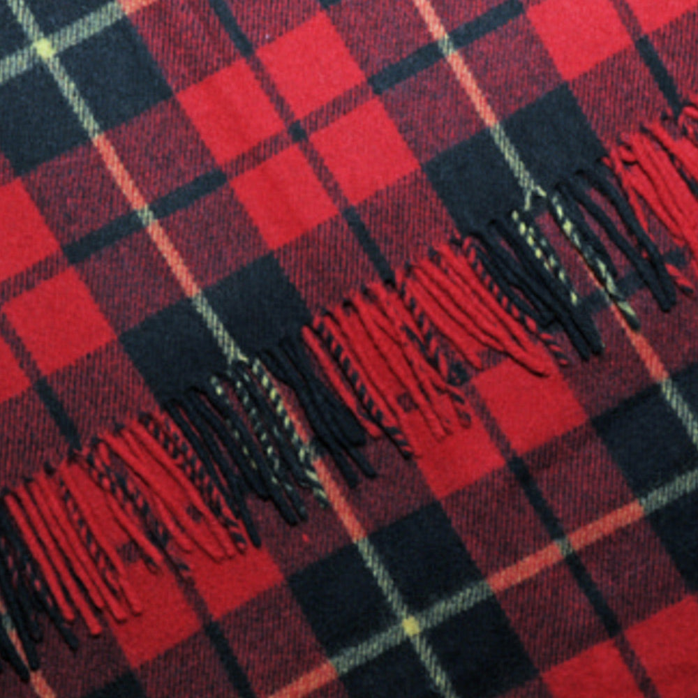 Tarten Rug Red Wallace Red Tartan Throw Rug
