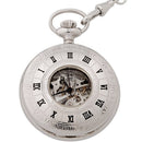 Windsor Mechanical Pocket Watch displayed elegantly with chain, showcasing its sophisticated design and craftsmanship.