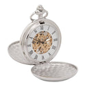 Celtic Mechanical Pocket Watch featuring exquisite engravings and elegant design, perfect for formal attire or special occasions.